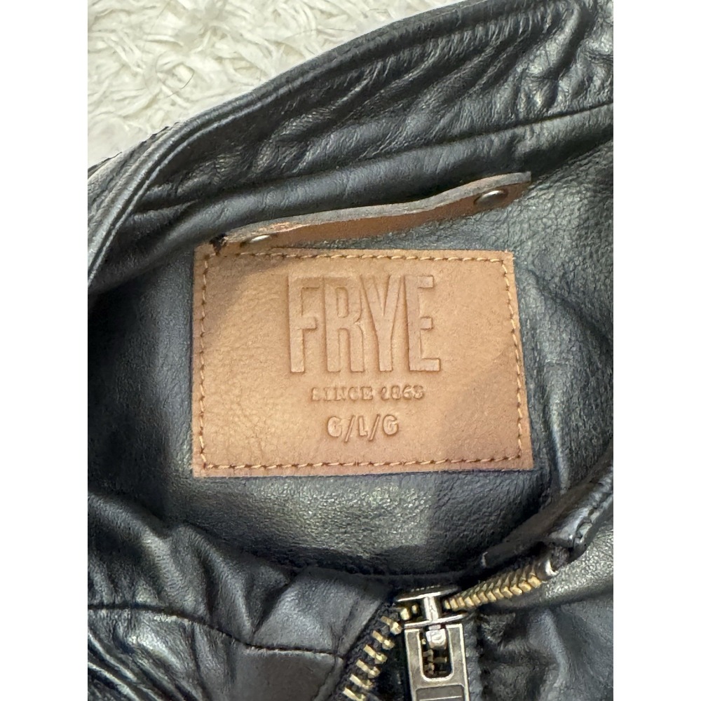 NWT Frye Women's Lamb‎ Leather Full Zip Jacket - Black Large - Picture 10 of 15